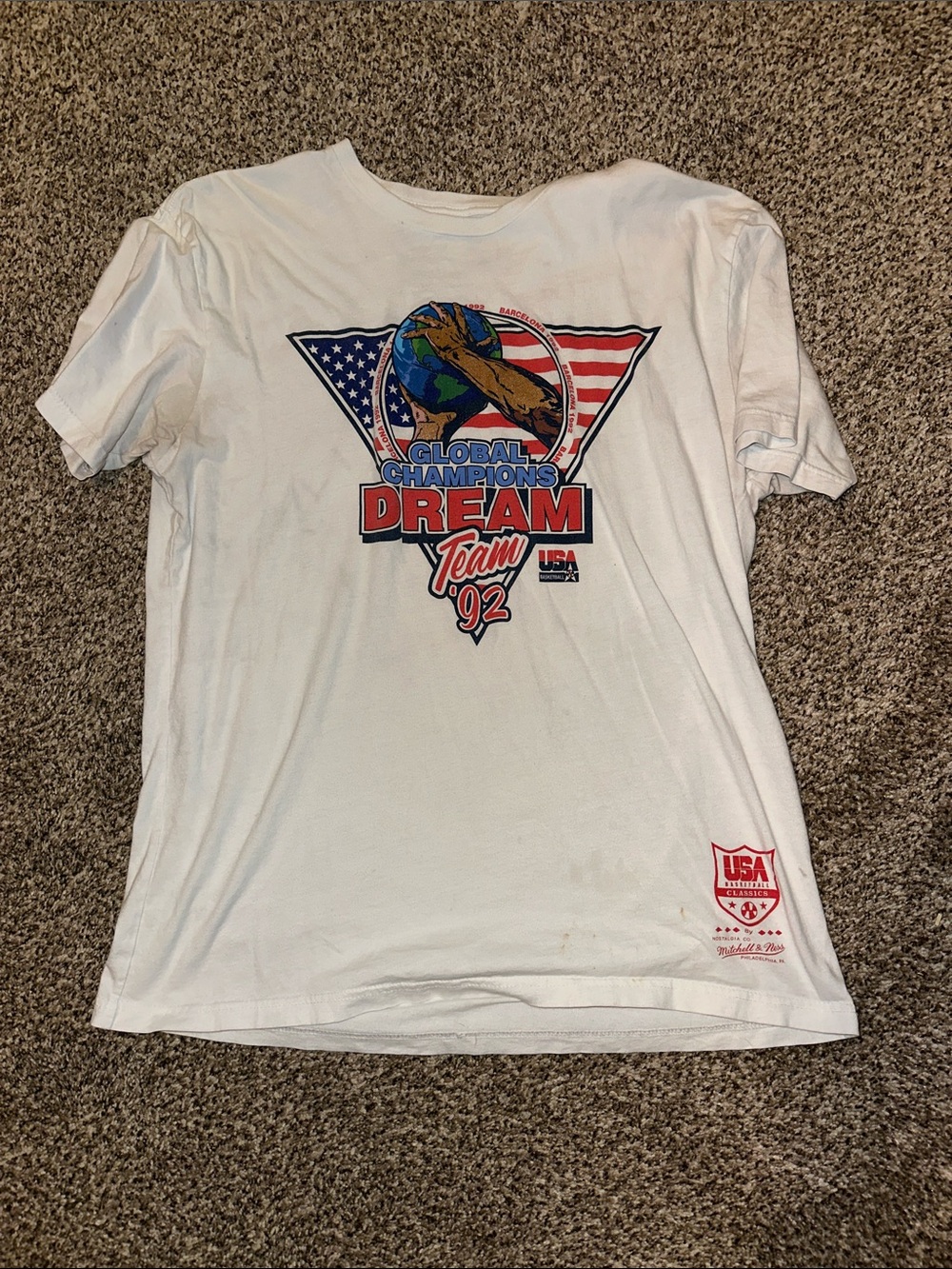 USA Dream Team '92 White Graphic T‑Shirt